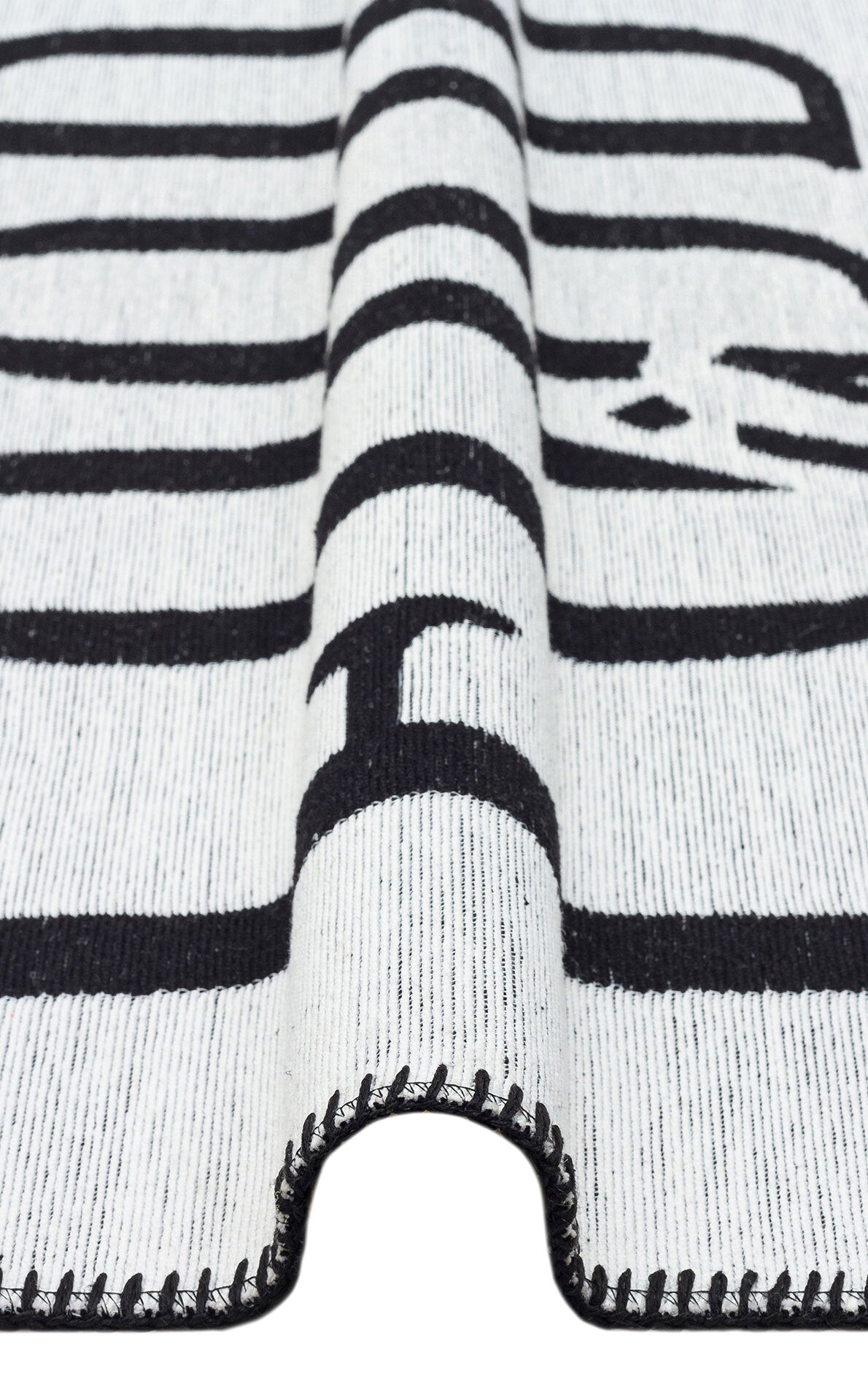 Arya Neo ARN 01 Beyaz Siyah - Yıkanabilir Çift Taraflı Modern Dokuma Kilim