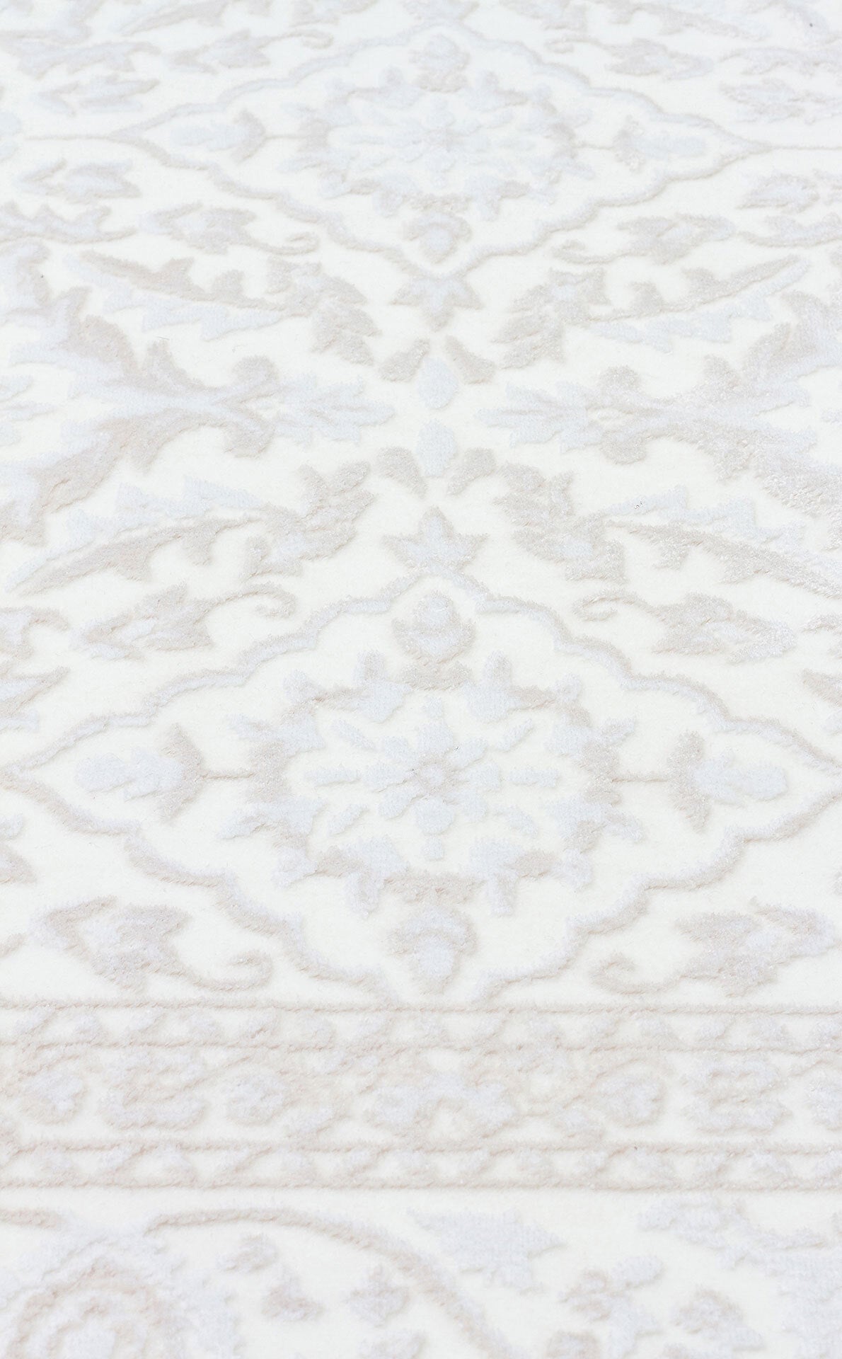 ST 19 WHITE XW - SATEEN - Hav Toz Vermez Yıkanabilir Kaymaz İnce Dokuma Modern Halı