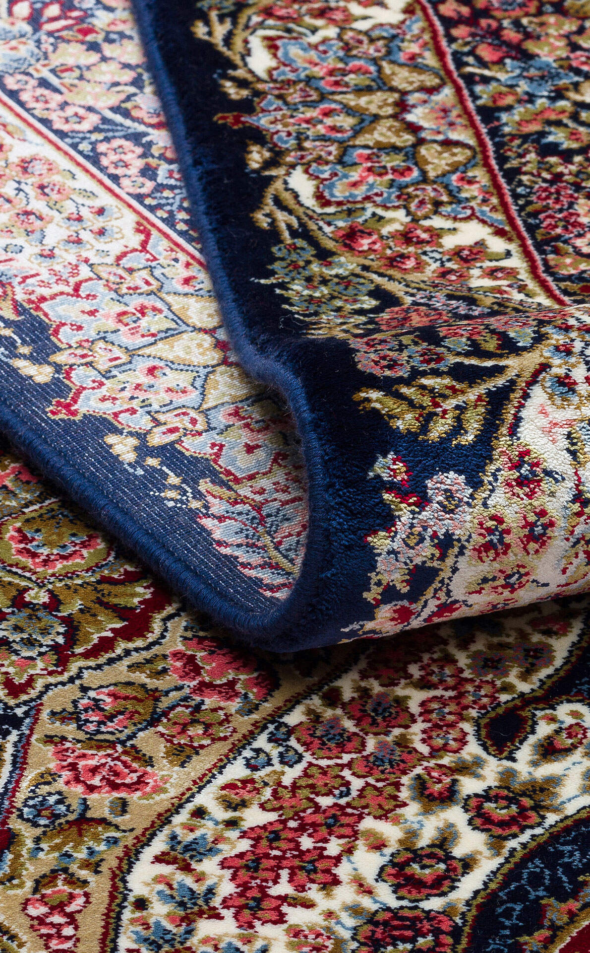 Isfahan Seccade ISF 02 Navy Mavi - Viskon Klasik Desenli Seccade Sık Dokuma Seccade