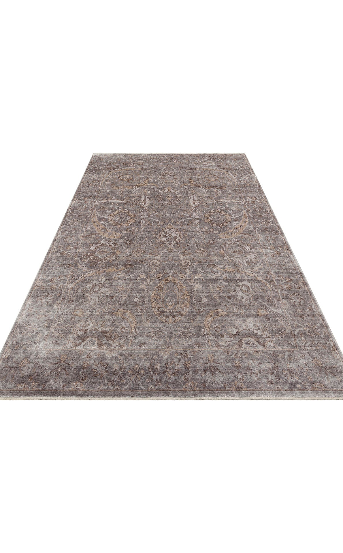 TF 07 D. GREY ANTRASIT - TAFTAN - Pakistan Overdyed Tarzı Halı, Özel Tezgah Uşak Halısı