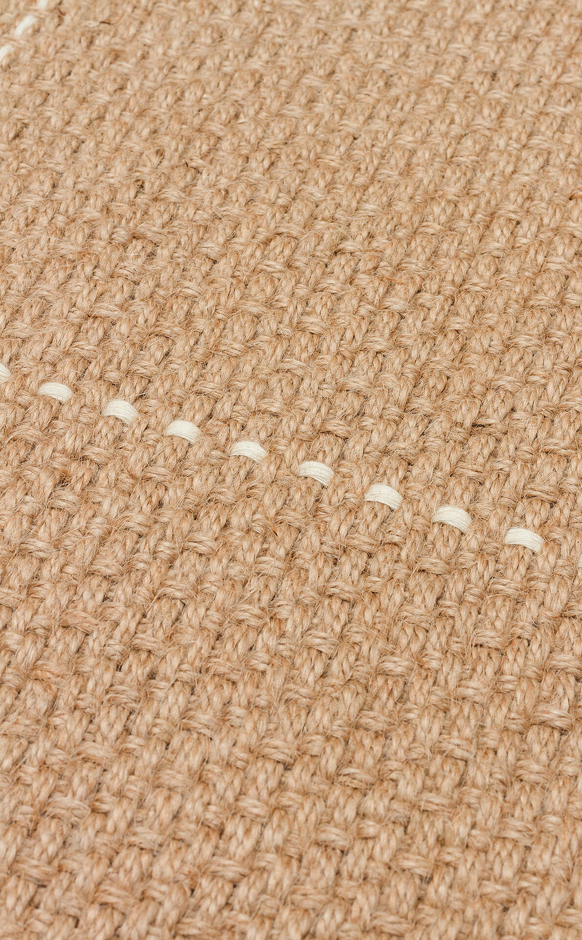 DLH 01 WHITE - DELHİ - Jüt ve Pamuk ile Üretilen Çift Taraflı Modern Kilim