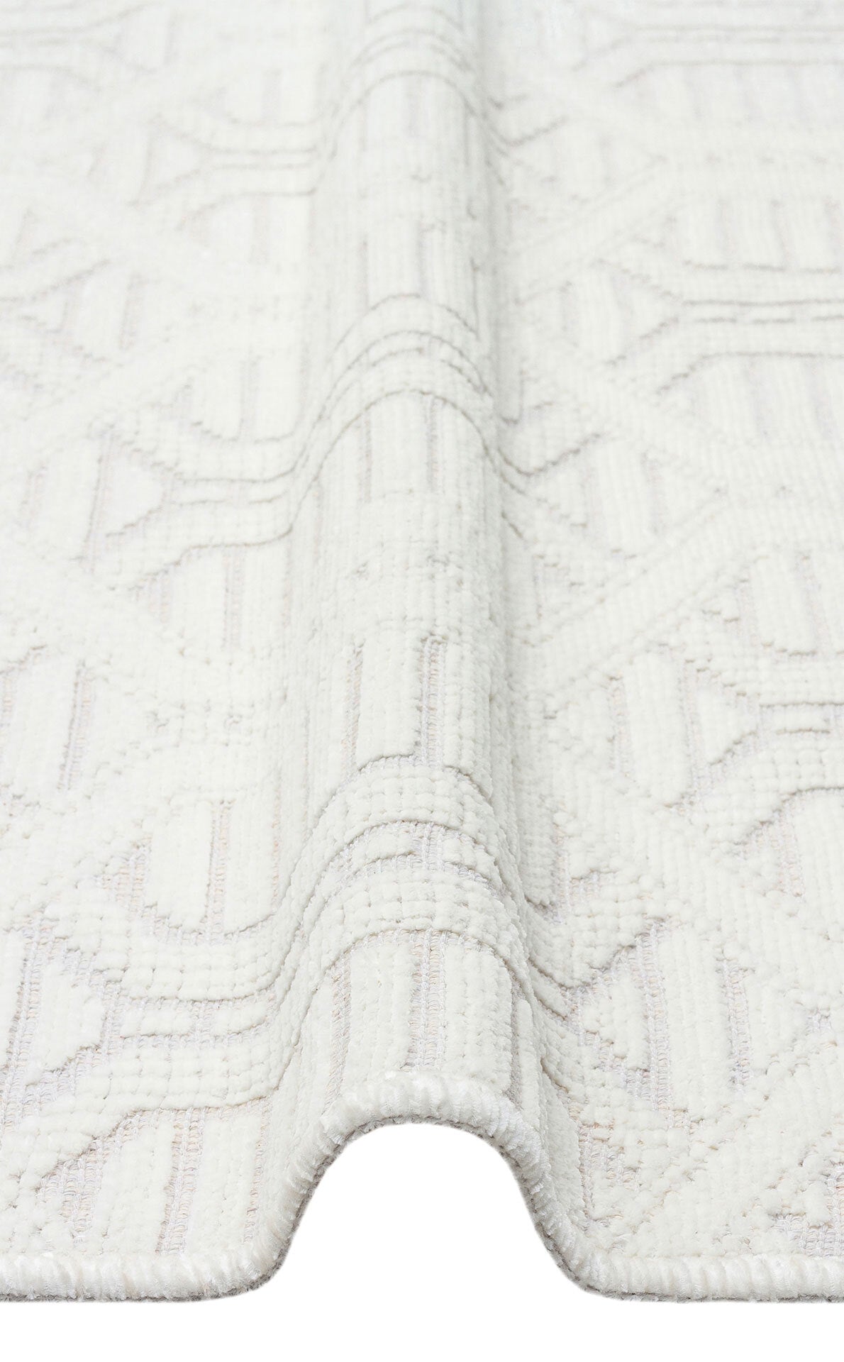 Ada 03 Krem - Yıkanabilir Kaymaz Hav Yapmaz Modern Düz Dokuma Kilim