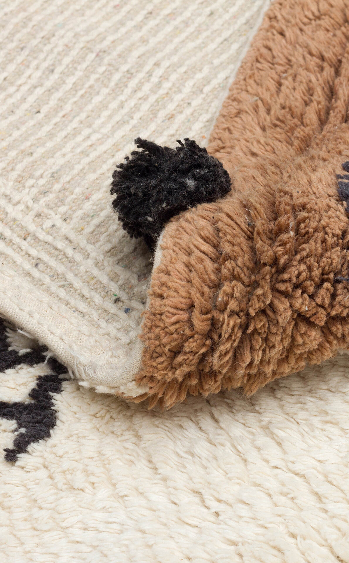 Cotton Boon XXW CBN 15 Çok Renkli Yuvarlak Q120 - Yıkanabilir Kaymaz Naturel Pamuk Bebek Halısı
