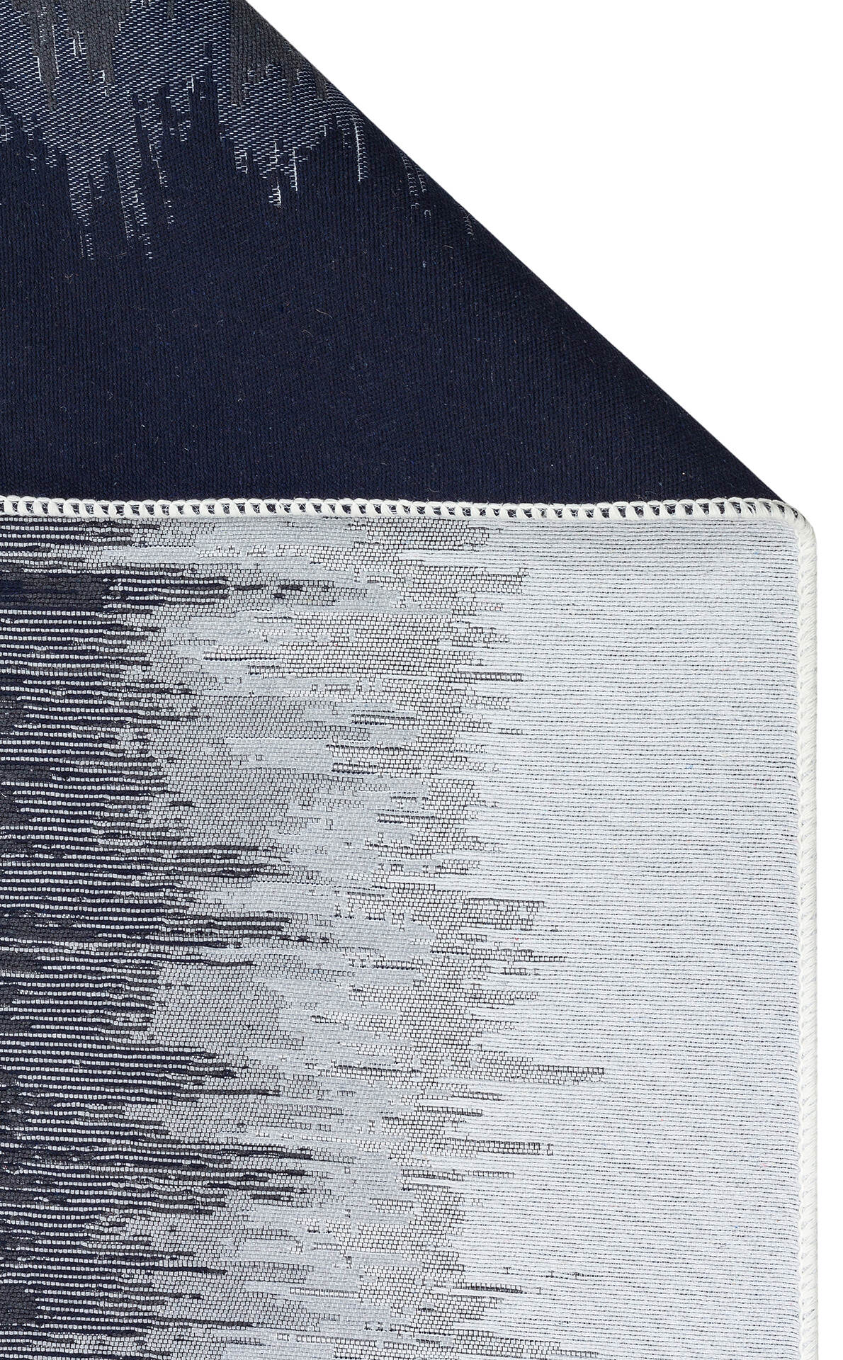 Arya AR 40 Siyah Beyaz - Yıkanabilir Çift Taraflı Modern Dokuma Kilim