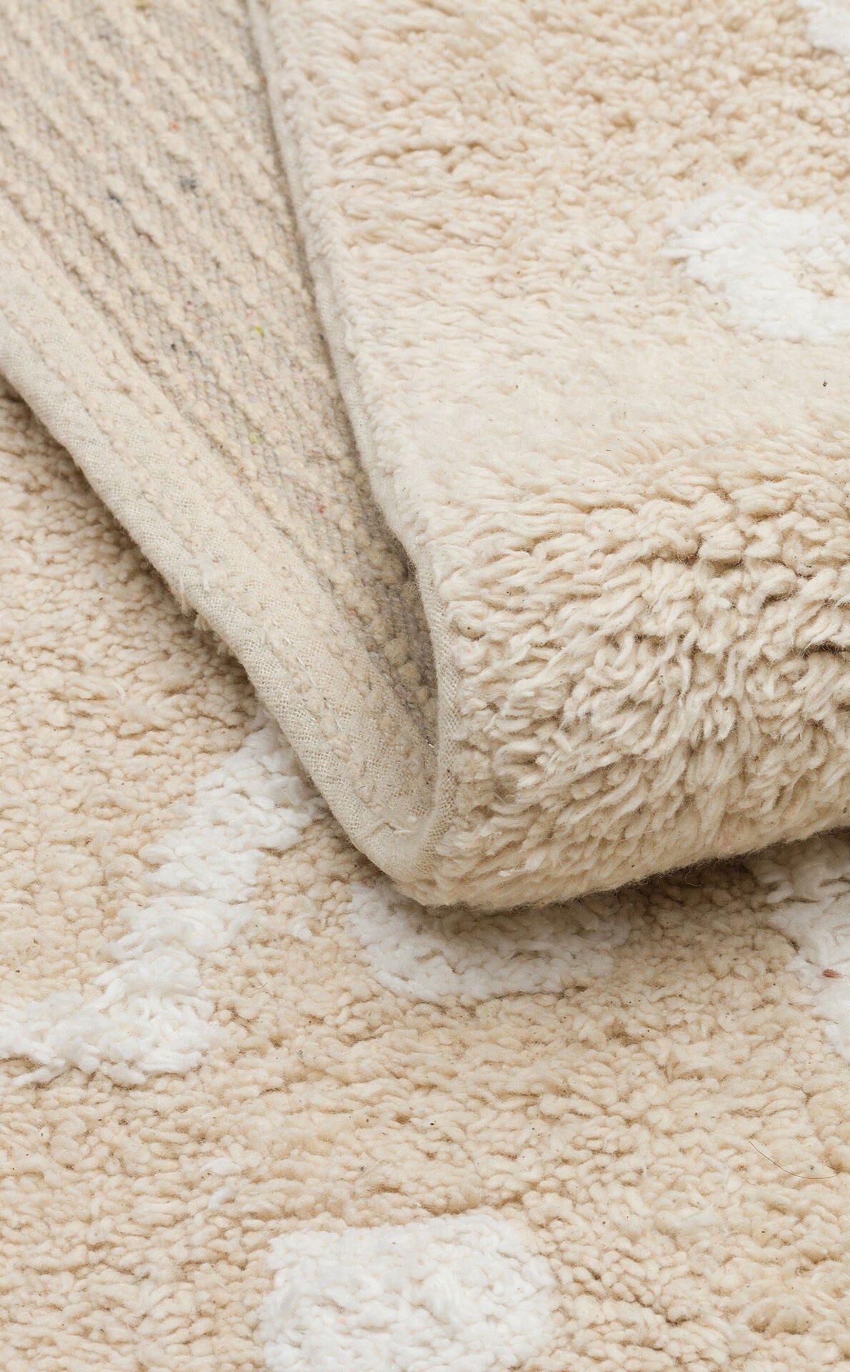 Cotton Boon CBN 16 Bej - Yıkanabilir Kaymaz Naturel Pamuk Bebek Halısı