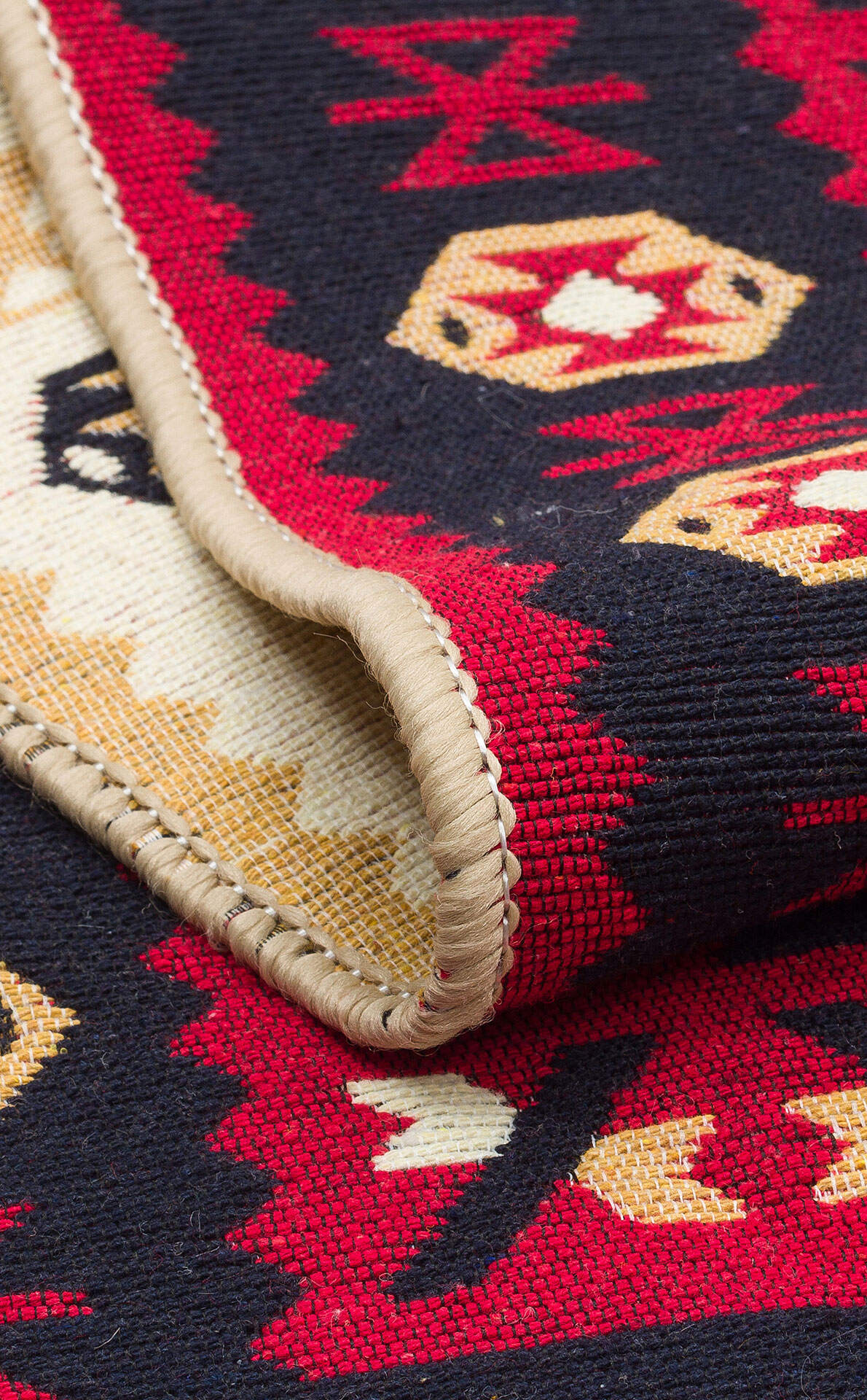 Arya AR 28 Kırmızı - Yıkanabilir Çift Taraflı Modern Dokuma Kilim