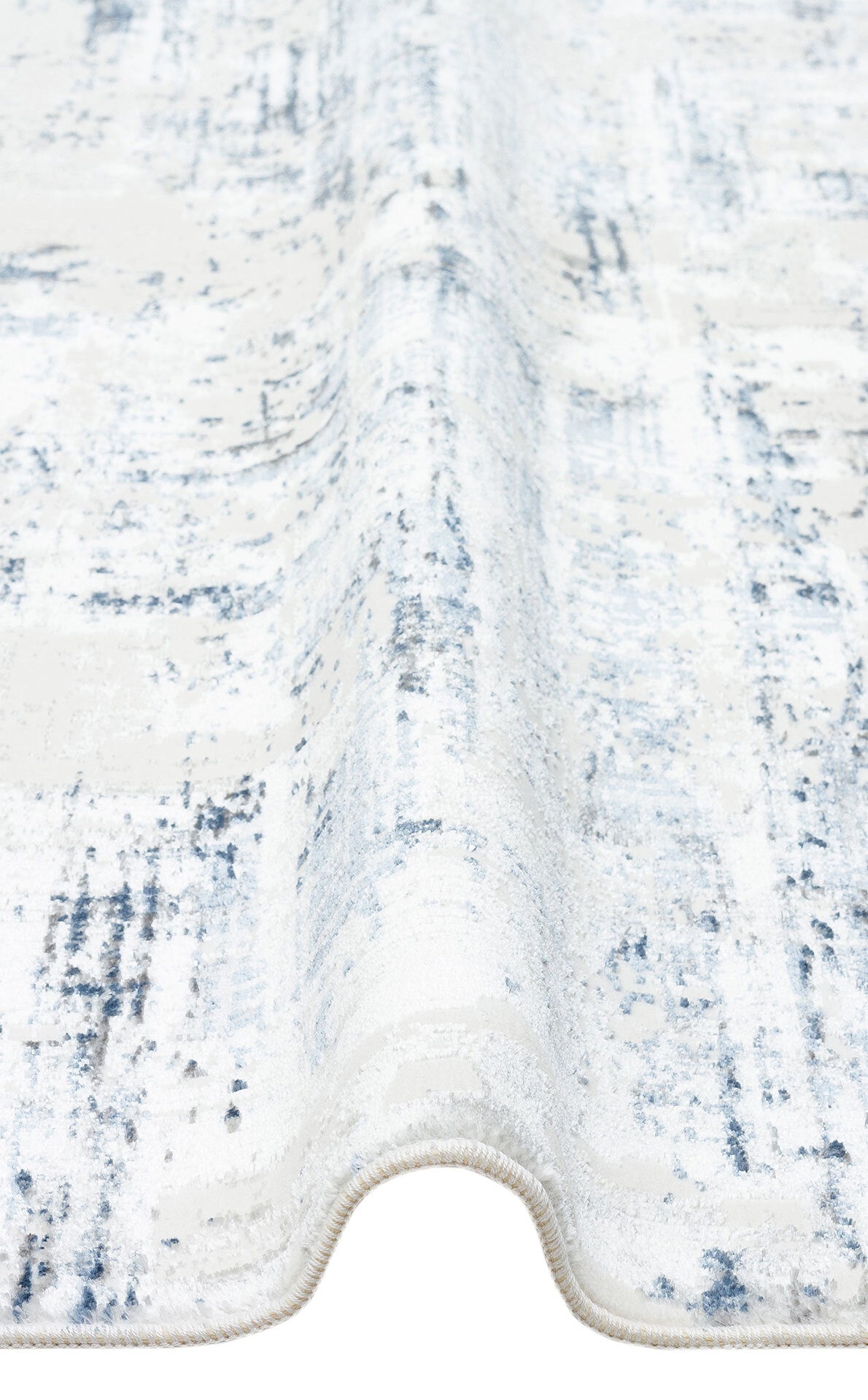 ST 904 CREAM BLUE - SATEEN LUX - Hav Toz Vermez Modern Halı