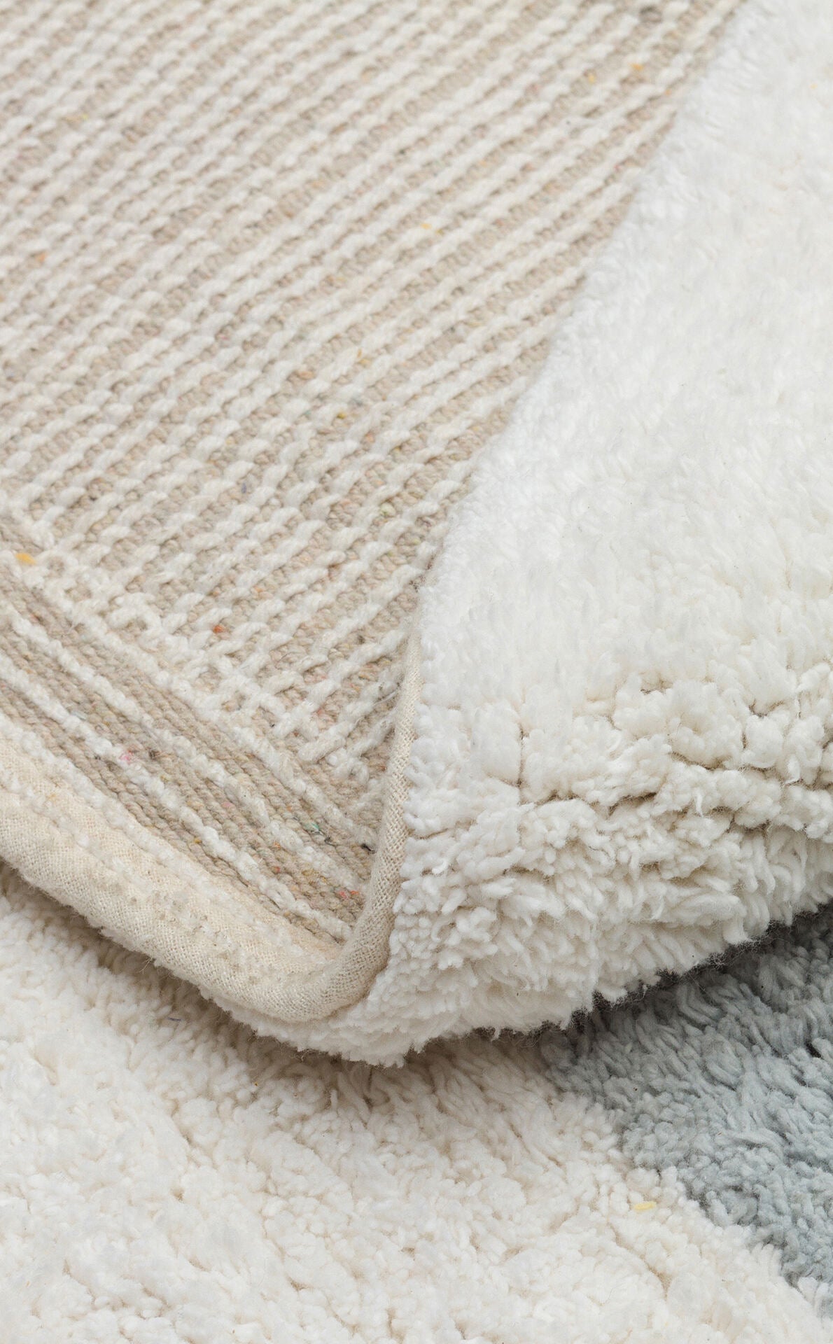 Cotton Boon XXW CBN 07 Çok Renkli Yuvarlak Q120 - Yıkanabilir Kaymaz Naturel Pamuk Bebek Halısı