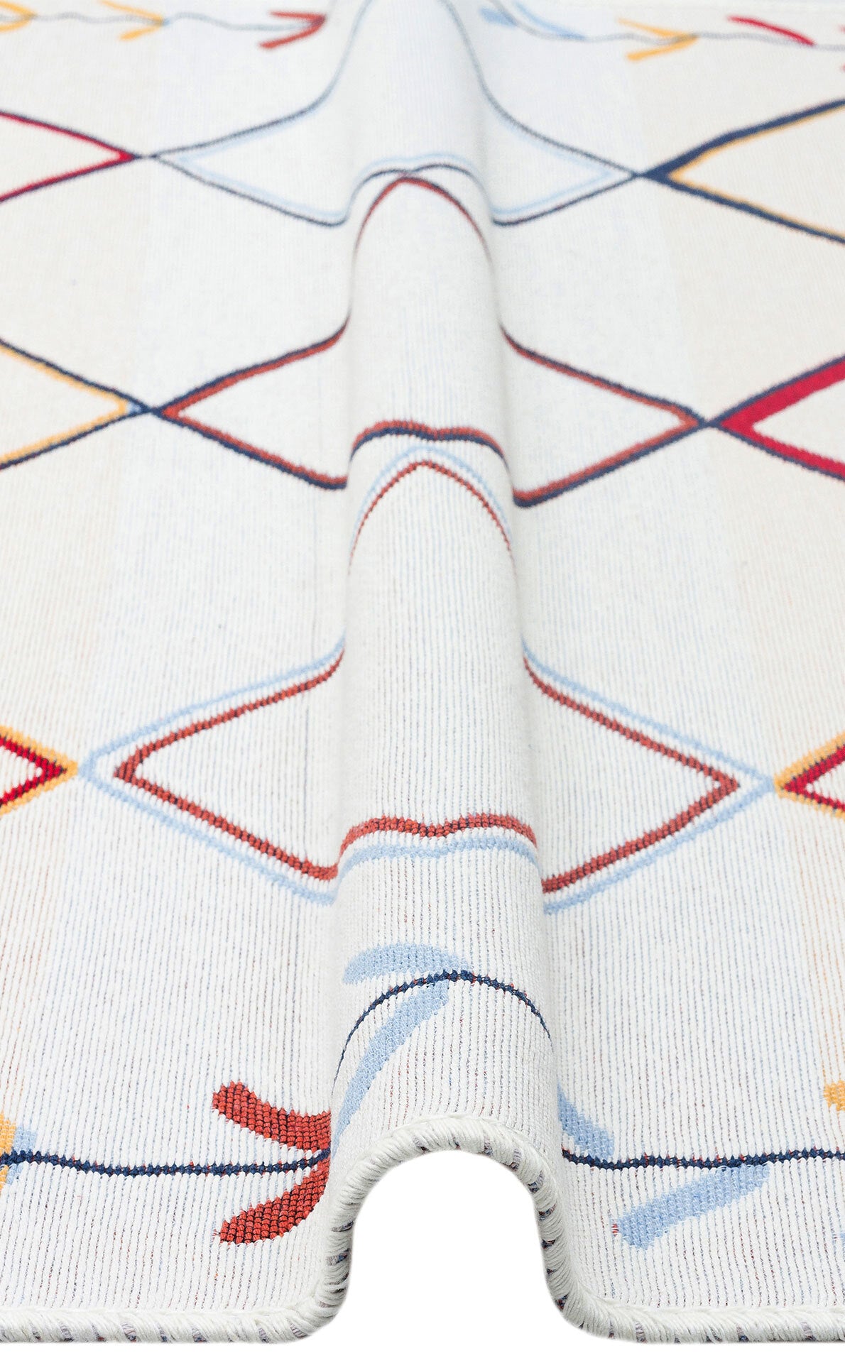 Arya AR 21 Çok Renkli - Yıkanabilir Çift Taraflı Modern Dokuma Kilim