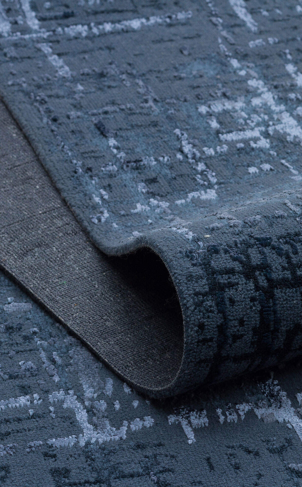TOR 03 DENIM - TORINO - Sık Dokuma Dökümlü Yere Oturan Hav Toz Vermez Yıkanabilir Kaymaz Tabanlı Modern Halı