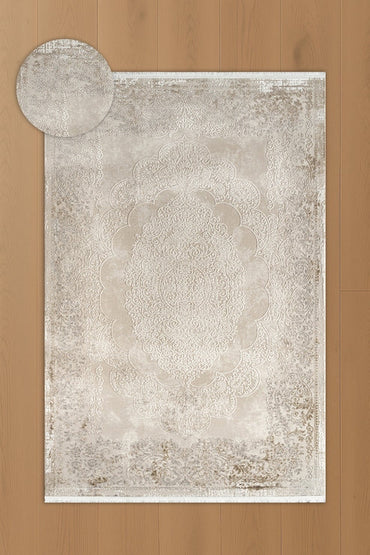 Çınar Nara CY01A Kahverengi Gri Modern Salon ve Oturma Odası Halısı