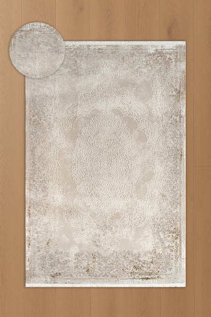 Çınar Nara CY01A Kahverengi Gri Modern Salon ve Oturma Odası Halısı