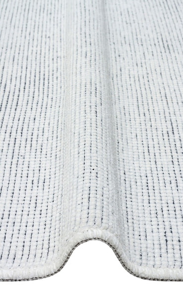 CPR 01 WHITE  - CAPRI - Hav Toz Vermez Kaymaz Kolay Kullanımlı Yıkanabilir Düz Renk Kilim