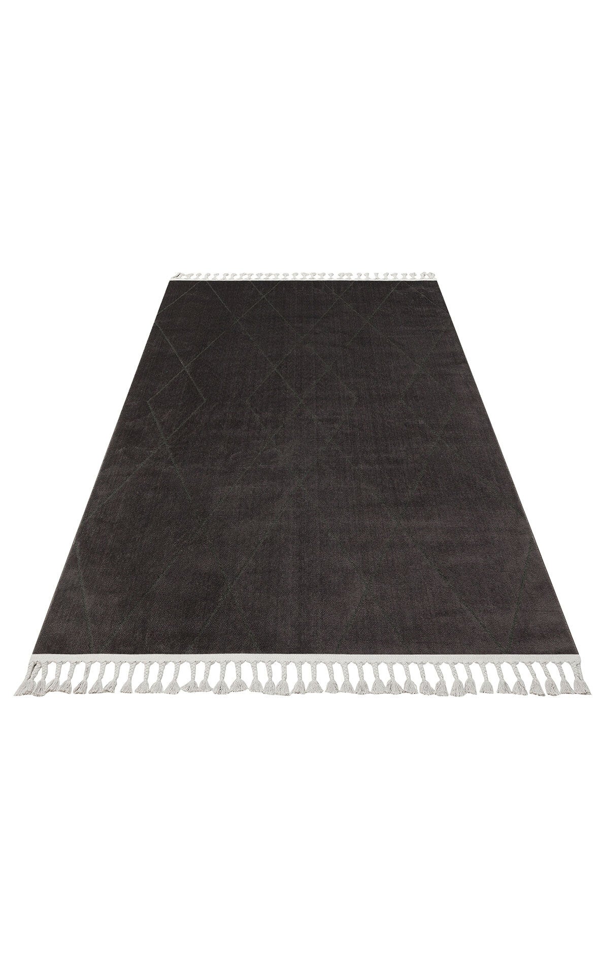 URB 02 BLACK  - URBAN - Etnik Desenlere Sahip Hav Toz Vermez Yumuşak Dokulu Modern Halı