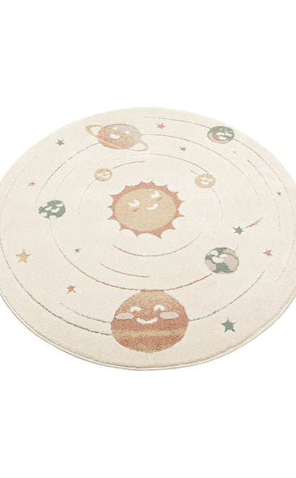 PCL 02 CREAM MULTY  - PICCOLO - Pastel Renkli Hav ve Toz Vermeyen Çocuk Halısı