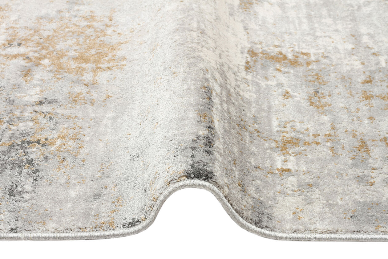 LGS 10 GREY GOLD XW  - LAGOS XW - Hav Toz Vermez Eskitme Desenli Modern Makine Halısı
