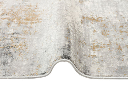 LGS 10 GREY GOLD XW  - LAGOS XW - Hav Toz Vermez Eskitme Desenli Modern Makine Halısı