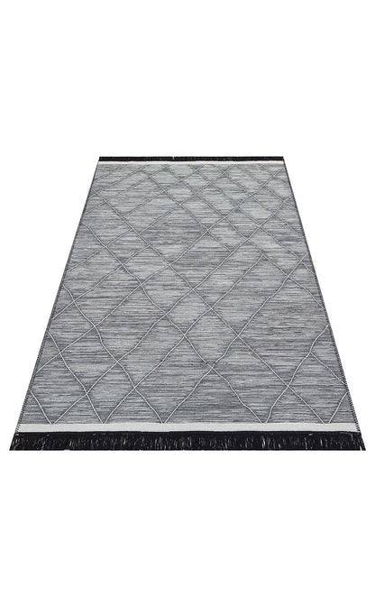 Arya Craft ARC 02 Gri - Yıkanabilir Çift Taraflı Modern Dokuma Kilim