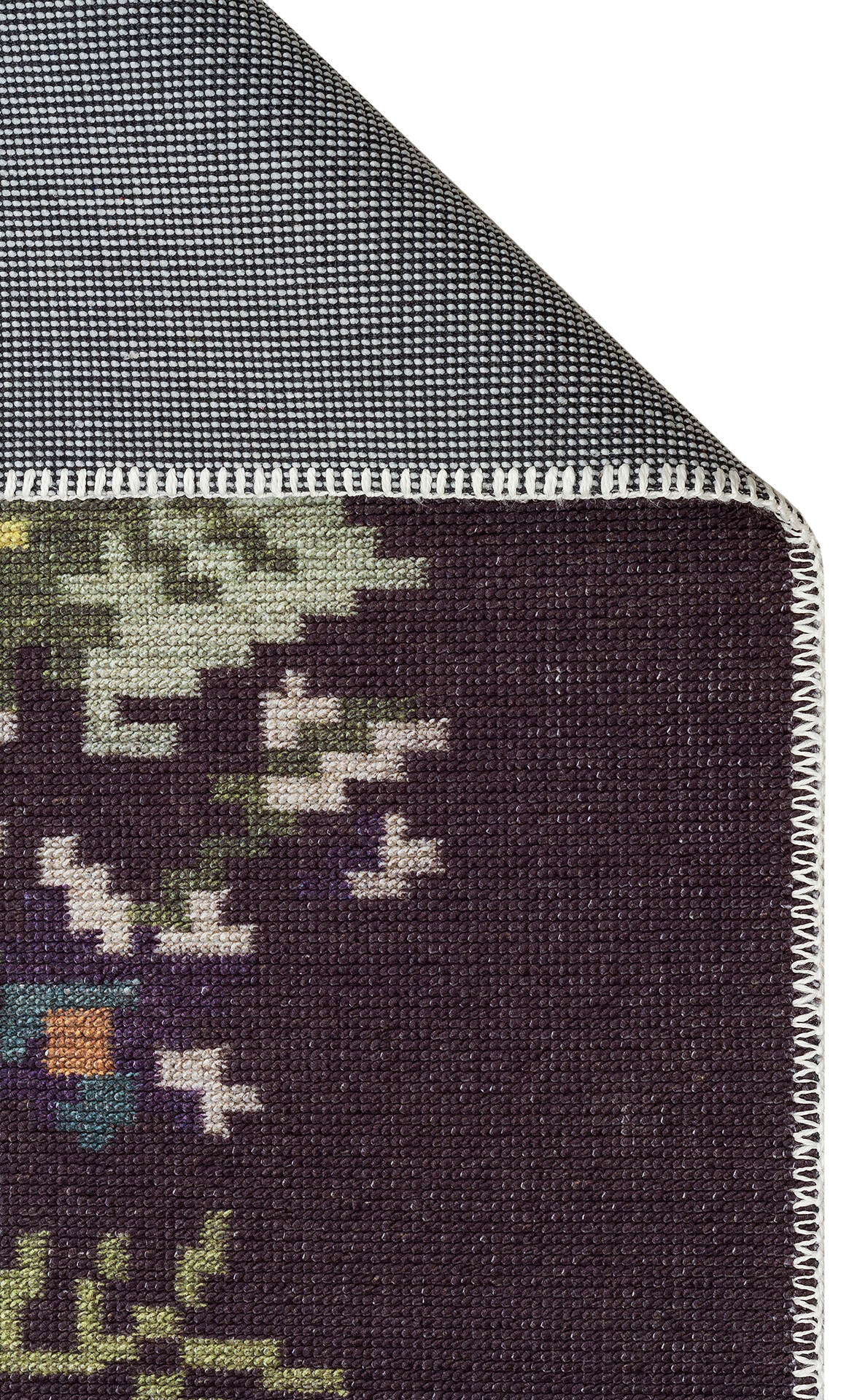 ELS 102 BLACK MULTY  - ELISTA - Vintage Desenlere Sahip Kaydırmaz Yıkanabilir Modern Halı