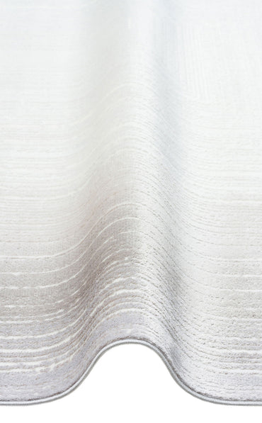 ST 105 BEIGE  - SATEEN - Yıkanabilir Kaymaz Tabanlı Hav Vermez Sık Dokuma Modern Halı