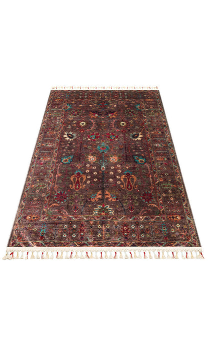 Antique ATK 10 Çok Renkli - Yıkanabilir Kaymaz Antik Desenli Otantik Kilim
