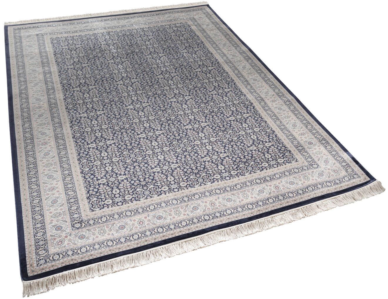 Vendome Palace 5401 Lacivert Bordo - Viskon Bambu Halı | Dokuma Salon Halısı