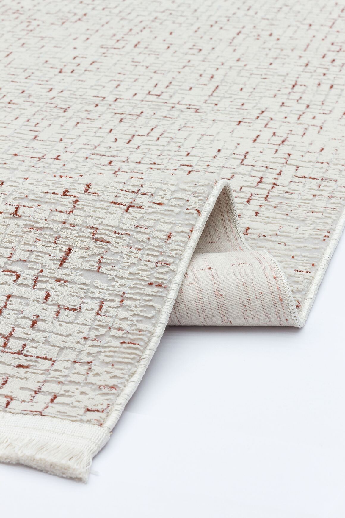 Riena 1184 Kiremit - Akrilik Polyester Halı | Kaymaz Tabanlı Dekoratif Halı