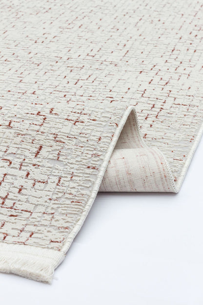 Riena 1184 Kiremit - Akrilik Polyester Halı | Kaymaz Tabanlı Dekoratif Halı