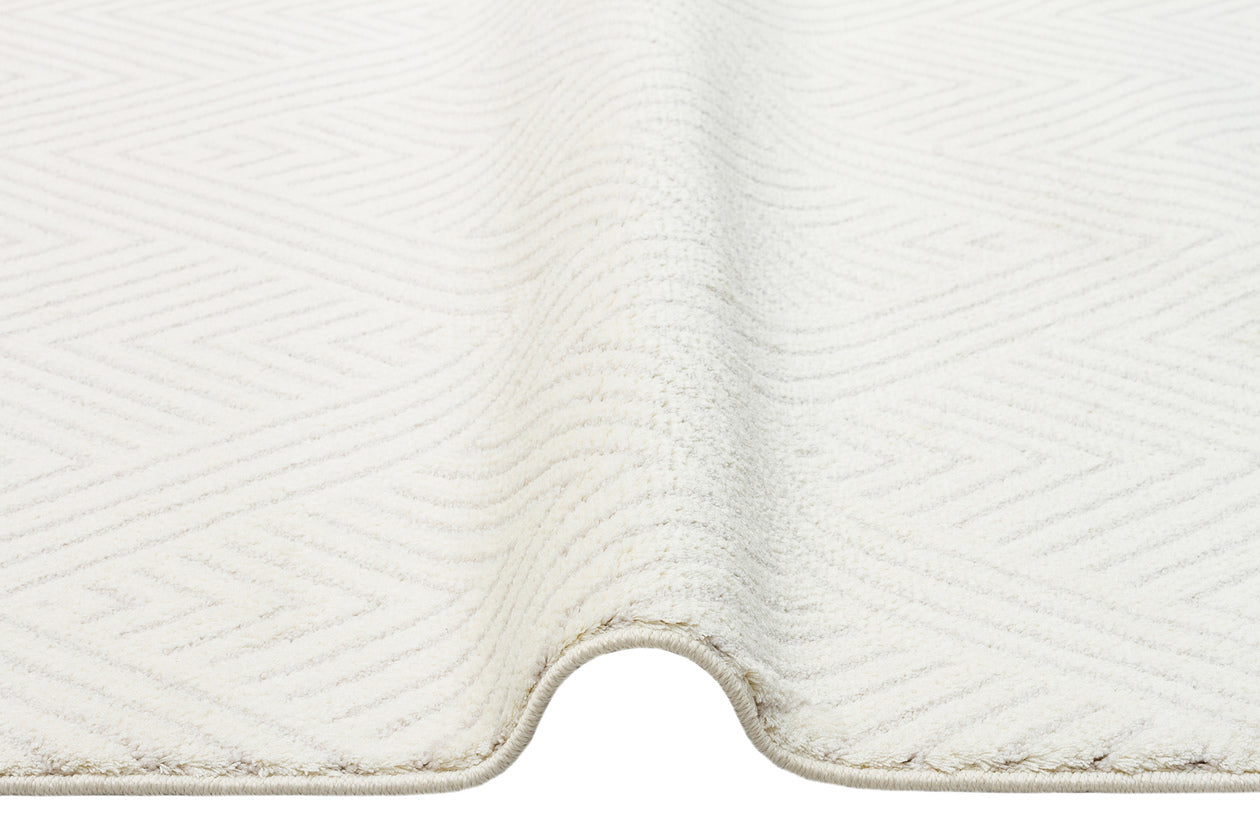 URB 01 WHITE  - URBAN - Etnik Desenlere Sahip Hav Toz Vermez Yumuşak Dokulu Modern Halı