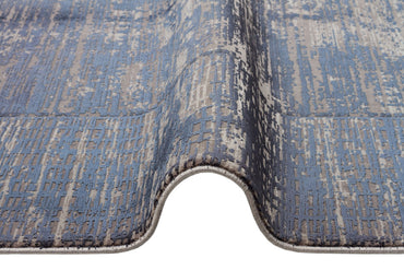 FRESCO DYED FSD 02 Lacivert  - Eskitme Dokulu Işıltılı Salon Halısı