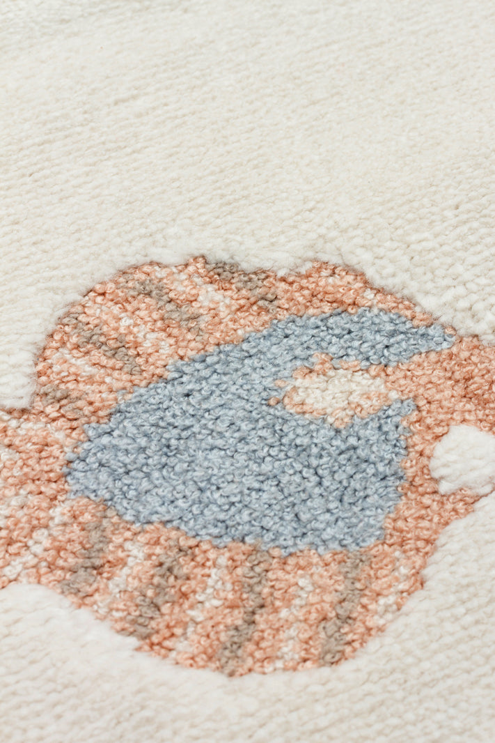 Bambino 01 Krem Multy Pastel Renkli Hav ve Toz Vermeyen Çocuk Halısı
