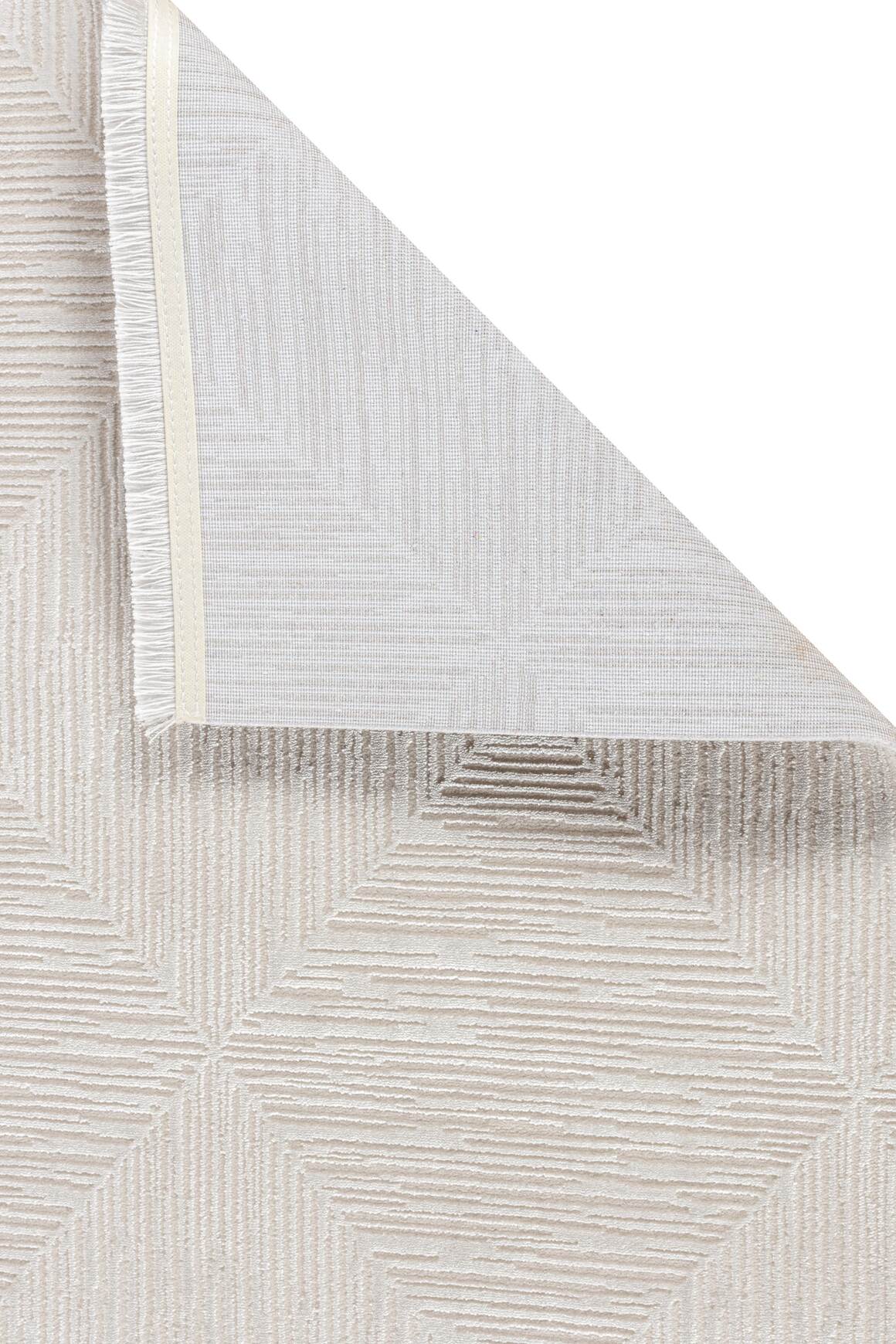 Lima 6241 Krem - Polyester Şönil Halı | Dokuma Tabanlı Model