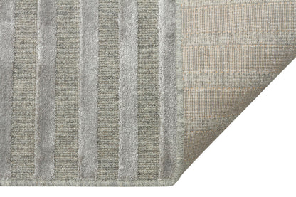ZNT 03 GREY  - ZENITH - Yüksek Alçak Dokulu Naturel Yün ve Viskon Modern Dokuma Halı