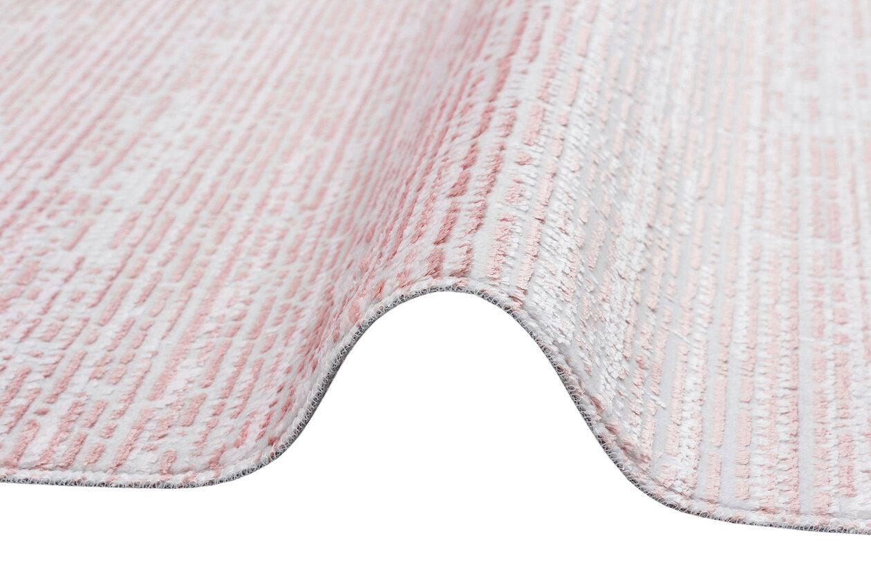 ST 09 PINK XW  - SATEEN - Hav Toz Vermez Yıkanabilir Kaymaz İnce Dokuma Modern Halı 