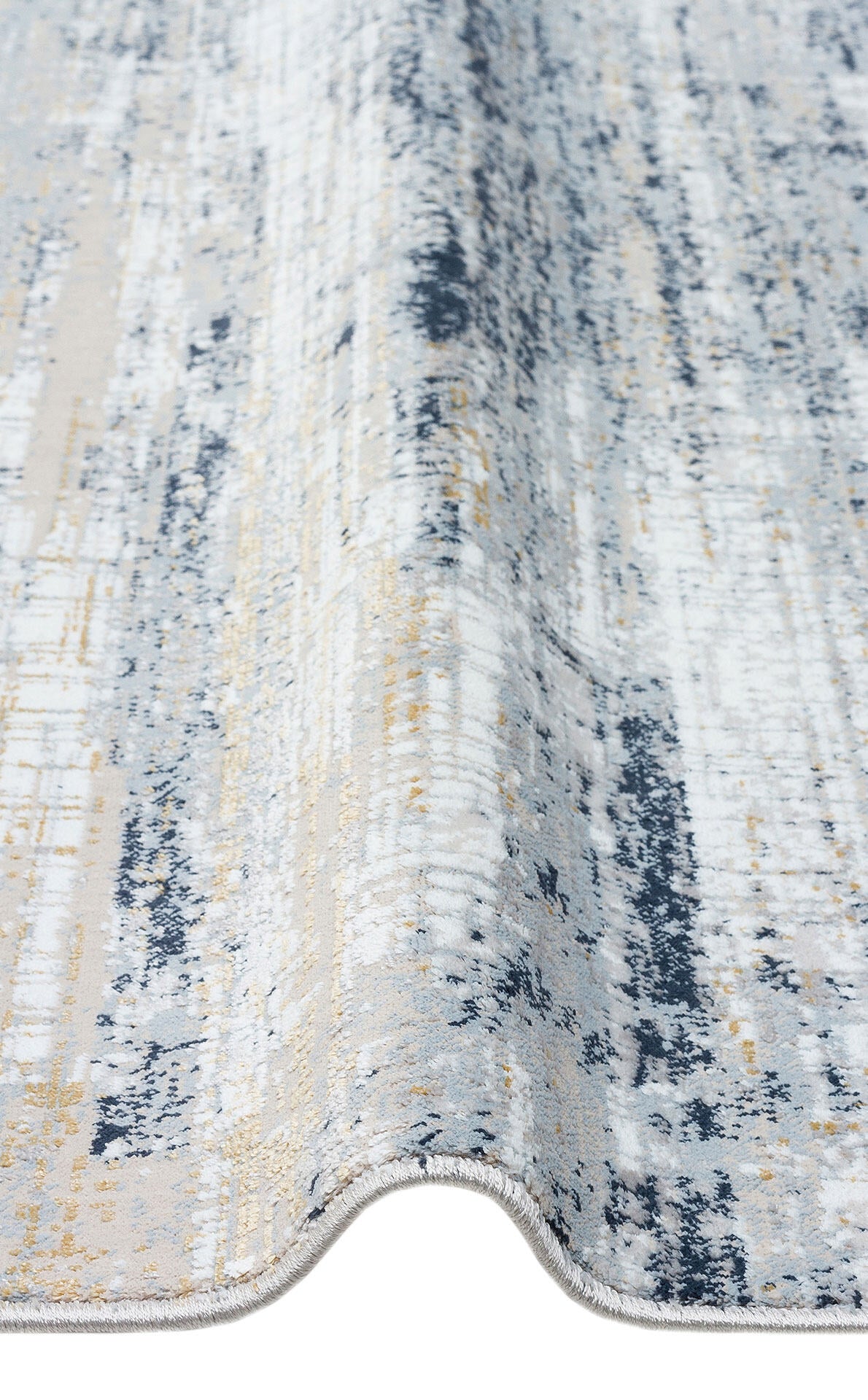 MDN 05 CREAM BLUE  - MODENA - Şık ve Modern Sıkı Dokuma Hav Toz Vermez Makine Halısı