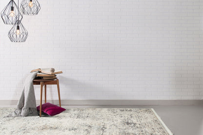 LGS 03 CREAM SILVER  - LAGOS - Hav Toz Vermez Eskitme Desenli Modern Makine Halısı