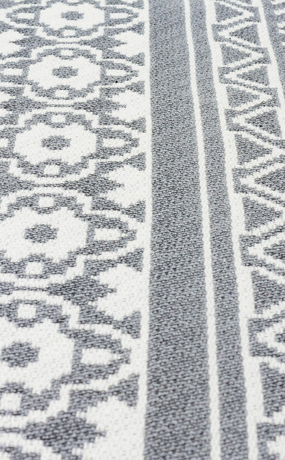 Arya AR 07 Gri - Yıkanabilir Çift Taraflı Modern Dokuma Kilim