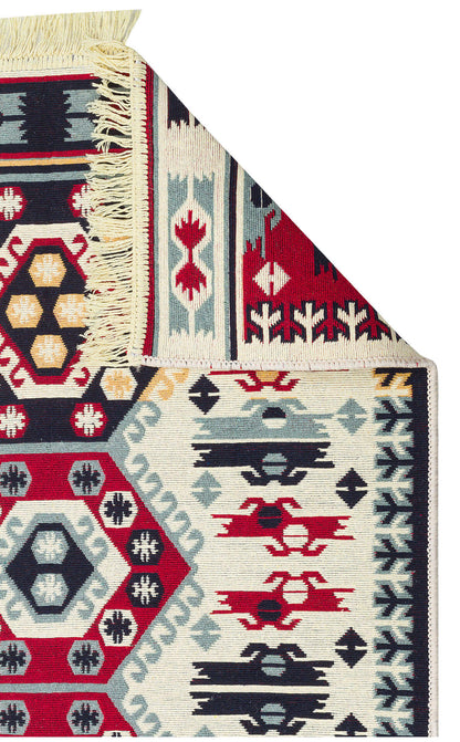 Arya AR 30 Kırmzı - Yıkanabilir Çift Taraflı Modern Dokuma Kilim
