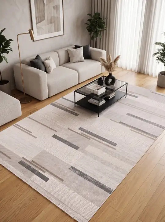 Arya 1106 Vizon Serisi Modern Tasarım Yıkanabilir Halı