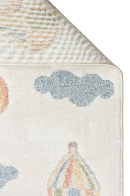 Bambino 05 Krem Multy Pastel Renkli Hav ve Toz Vermeyen Çocuk Halısı