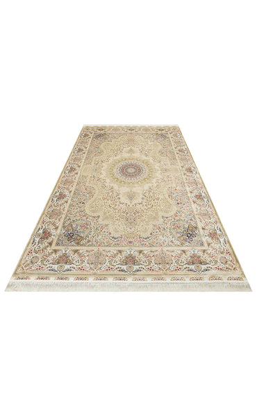 Isfahan Seccade ISF 06 Krem - Viskon Klasik Desenli Seccade Sık Dokuma Seccade