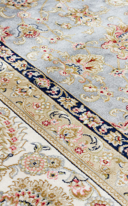 Isfahan ISF 03 Gri Krem - Viskon Klasik Desenli Seccade Sık Dokuma Seccade