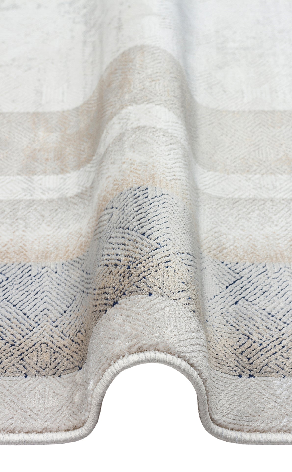 Padona PDN 08 Krem Gri - Extra Yumuşak Dokulu Sık Dokuma Modern Eskitme Desenli Halı