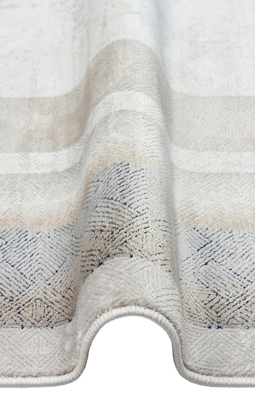 Padona PDN 08 Krem Gri - Extra Yumuşak Dokulu Sık Dokuma Modern Eskitme Desenli Halı