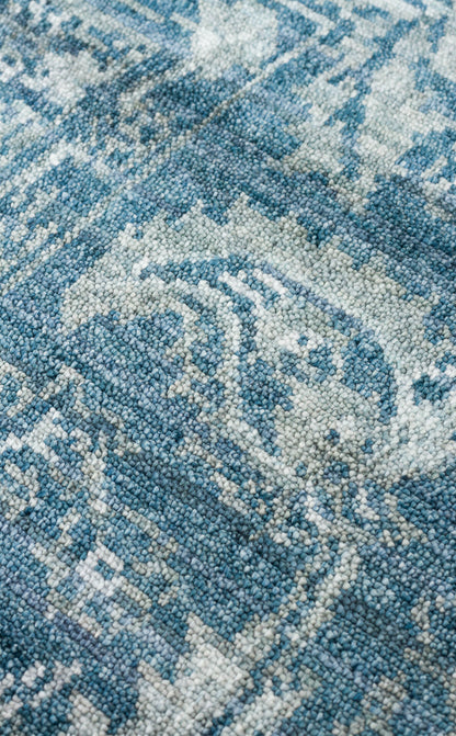 Taftan TF 02 Navy - Pakistan Overdyed Tarzı El Emeği ile Özel Tezgahlarda Üretilen Uşak Halısı