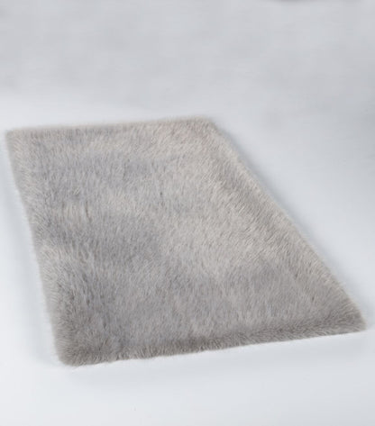 Reiki Gri - Kalın Peluş Halı | Yıkanabilir Süet Tabanlı