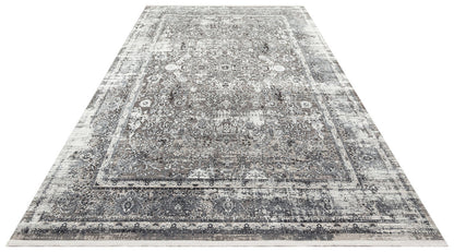 FRESCO XW FS 29 Gri Siyah - Işıltılı Dokuma Bambu Viskon Salon Halısı