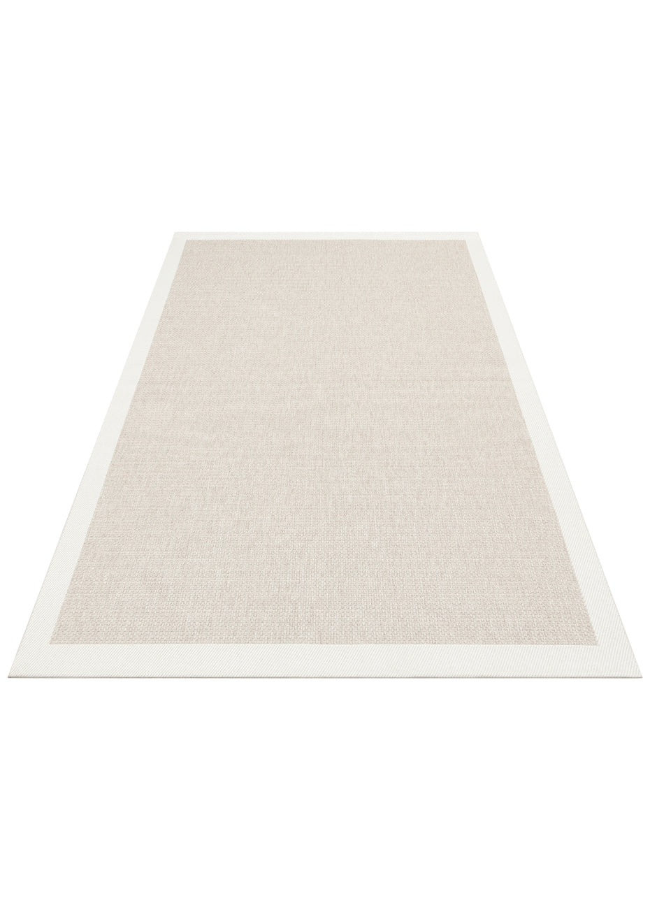 Mono MNO 05 Bej Krem - Yıkanabilir Kaymaz Kilim Halı