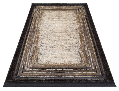 ST 15 BLACK VIZON XW  - SATEEN - Hav Toz Vermez Yıkanabilir Kaymaz İnce Dokuma Modern Halı 