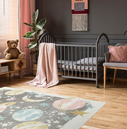 Kids KDS 23 Pastel - Yumuşak Dokulu Hav Toz Vermez Çocuk Halısı